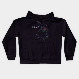 BTS RM LOVE LINE ART Kids Hoodie